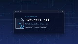 Visuel technique du fichier 34tvctrl.dll, bibliothèque de liens dynamiques de Windows
