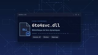 Visuel technique du fichier 6to4svc.dll, bibliothèque de liens dynamiques de Windows