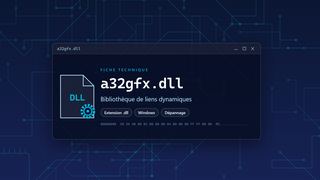 Visuel technique du fichier a32gfx.dll, bibliothèque de liens dynamiques de Windows