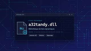 Visuel technique du fichier a32tandy.dll, bibliothèque de liens dynamiques de Windows