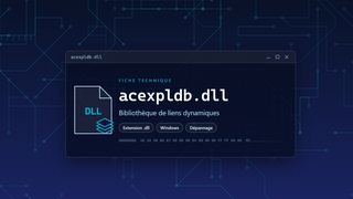 Visuel technique du fichier acexpldb.dll, bibliothèque de liens dynamiques de Windows