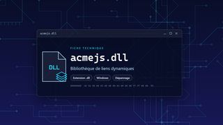 Visuel technique du fichier acmejs.dll, bibliothèque de liens dynamiques de Windows