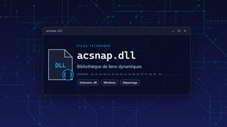 Visuel technique du fichier acsnap.dll, bibliothèque de liens dynamiques de Windows