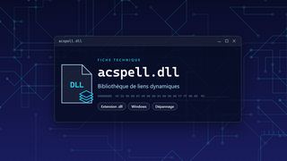 Visuel technique du fichier acspell.dll, bibliothèque de liens dynamiques de Windows