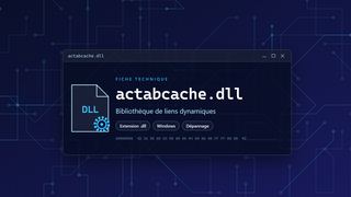 Visuel technique du fichier actabcache.dll, bibliothèque de liens dynamiques de Windows