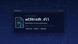 Visuel technique du fichier ad30rsdb.dll, bibliothèque de liens dynamiques de Windows