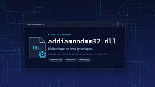Visuel technique du fichier addiamondmm32.dll, bibliothèque de liens dynamiques de Windows