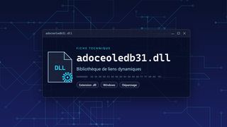 Visuel technique du fichier adoceoledb31.dll, bibliothèque de liens dynamiques de Windows