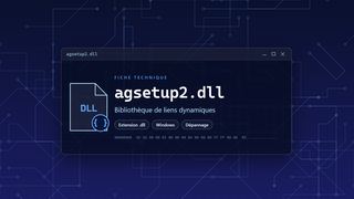 Visuel technique du fichier agsetup2.dll, bibliothèque de liens dynamiques de Windows