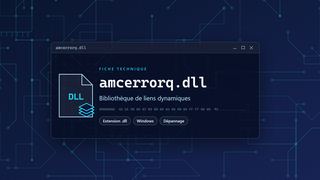Visuel technique du fichier amcerrorq.dll, bibliothèque de liens dynamiques de Windows