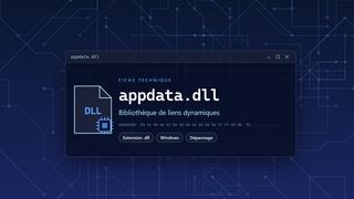 Visuel technique du fichier appdata.dll, bibliothèque de liens dynamiques de Windows