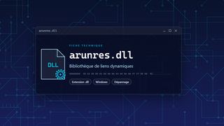Visuel technique du fichier arunres.dll, bibliothèque de liens dynamiques de Windows