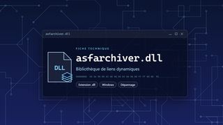 Visuel technique du fichier asfarchiver.dll, bibliothèque de liens dynamiques de Windows