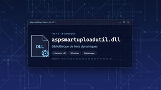 Visuel technique du fichier aspsmartuploadutil.dll, bibliothèque de liens dynamiques de Windows