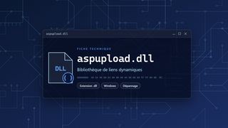 Visuel technique du fichier aspupload.dll, bibliothèque de liens dynamiques de Windows
