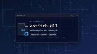 Visuel technique du fichier astitch.dll, bibliothèque de liens dynamiques de Windows