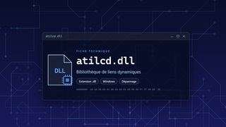 Visuel technique du fichier atilcd.dll, bibliothèque de liens dynamiques de Windows