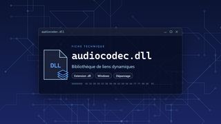 Visuel technique du fichier audiocodec.dll, bibliothèque de liens dynamiques de Windows