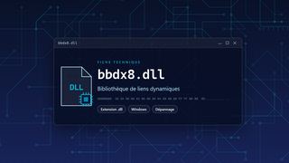 Visuel technique du fichier bbdx8.dll, bibliothèque de liens dynamiques de Windows