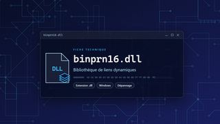 Visuel technique du fichier binprn16.dll, bibliothèque de liens dynamiques de Windows