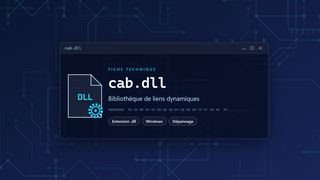 Visuel technique du fichier cab.dll, bibliothèque de liens dynamiques de Windows