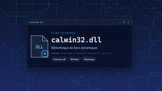 Visuel technique du fichier calwin32.dll, bibliothèque de liens dynamiques de Windows