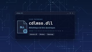 Visuel technique du fichier cdlmso.dll, bibliothèque de liens dynamiques de Windows