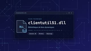 Visuel technique du fichier clientutil51.dll, bibliothèque de liens dynamiques de Windows