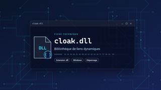 Visuel technique du fichier cloak.dll, bibliothèque de liens dynamiques de Windows