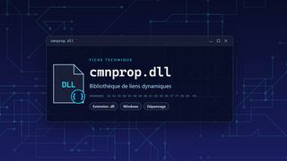 Visuel technique du fichier cmnprop.dll, bibliothèque de liens dynamiques de Windows