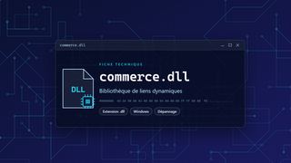 Visuel technique du fichier commerce.dll, bibliothèque de liens dynamiques de Windows