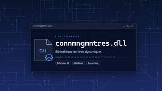 Visuel technique du fichier connmngmntres.dll, bibliothèque de liens dynamiques de Windows