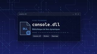 Visuel technique du fichier console.dll, bibliothèque de liens dynamiques de Windows