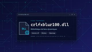 Visuel technique du fichier crlfxblur100.dll, bibliothèque de liens dynamiques de Windows
