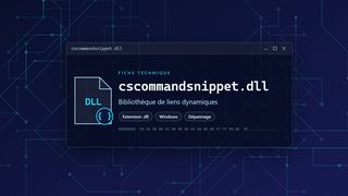 Visuel technique du fichier cscommandsnippet.dll, bibliothèque de liens dynamiques de Windows