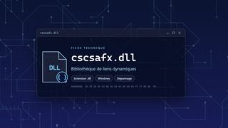 Visuel technique du fichier cscsafx.dll, bibliothèque de liens dynamiques de Windows