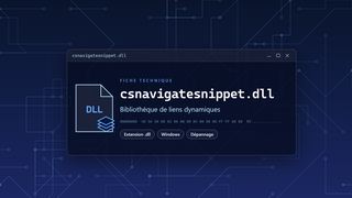 Visuel technique du fichier csnavigatesnippet.dll, bibliothèque de liens dynamiques de Windows