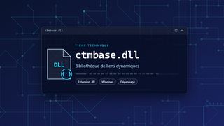 Visuel technique du fichier ctmbase.dll, bibliothèque de liens dynamiques de Windows