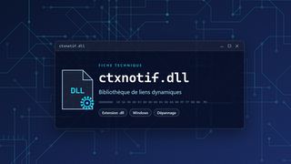 Visuel technique du fichier ctxnotif.dll, bibliothèque de liens dynamiques de Windows