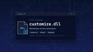Visuel technique du fichier customize.dll, bibliothèque de liens dynamiques de Windows