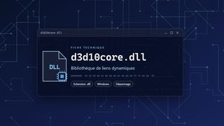 Visuel technique du fichier d3d10core.dll, bibliothèque de liens dynamiques de Windows
