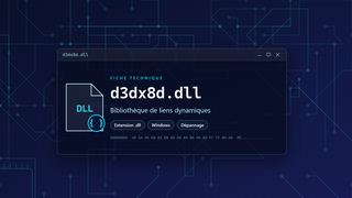 Visuel technique du fichier d3dx8d.dll, bibliothèque de liens dynamiques de Windows