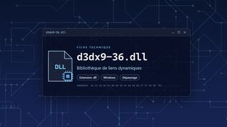Visuel technique du fichier d3dx9-36.dll, bibliothèque de liens dynamiques de Windows