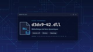 Visuel technique du fichier d3dx9-42.dll, bibliothèque de liens dynamiques de Windows