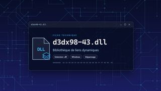 Visuel technique du fichier d3dx98-43.dll, bibliothèque de liens dynamiques de Windows