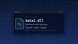 Visuel technique du fichier data1.dll, bibliothèque de liens dynamiques de Windows