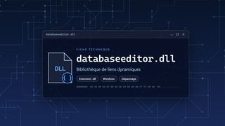 Visuel technique du fichier databaseeditor.dll, bibliothèque de liens dynamiques de Windows