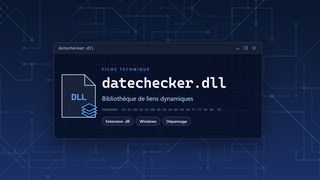 Visuel technique du fichier datechecker.dll, bibliothèque de liens dynamiques de Windows