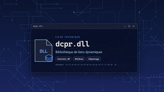 Visuel technique du fichier dcpr.dll, bibliothèque de liens dynamiques de Windows