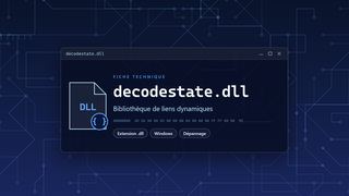 Visuel technique du fichier decodestate.dll, bibliothèque de liens dynamiques de Windows
